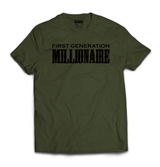 First Generation Millionaire T-Shirt (Black Logo) - First Generation Millionaire